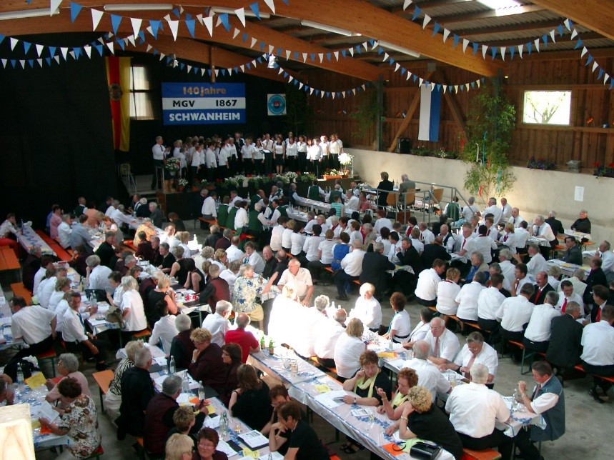 Sängerfest in der landwirtschaftlichen Halle