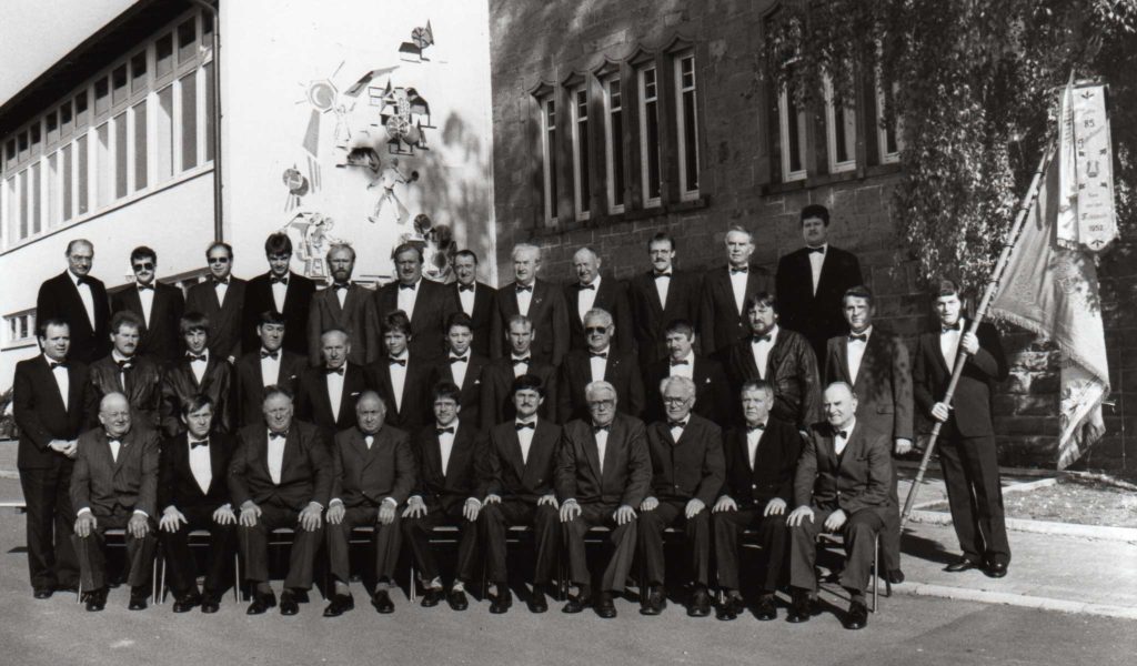 Gruppenbild der aktiven Männer während des 125-jährigen Jubiläums